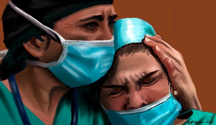 "Battle Scars": I Drew Portraits Of Doctors And Nurses During The Covid Epidemic