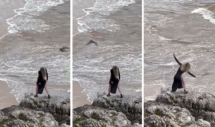 That Bird Almost Knocked Her Over