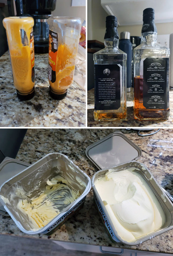 My Fiance Refuses To Use The Remaining Portion Of Just About Anything Before Opening Another. A Continuation Of His Coke Bottle Problem