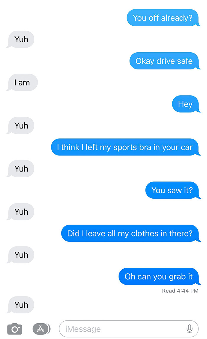 My Husband Is The Driest Texter