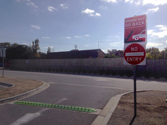 This Kindergarten In Australia Enforces A One-Way Road With Spikes