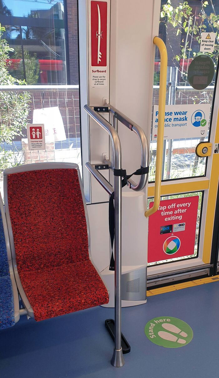 Some Trams In Australia Have Spots For Your Surfboard