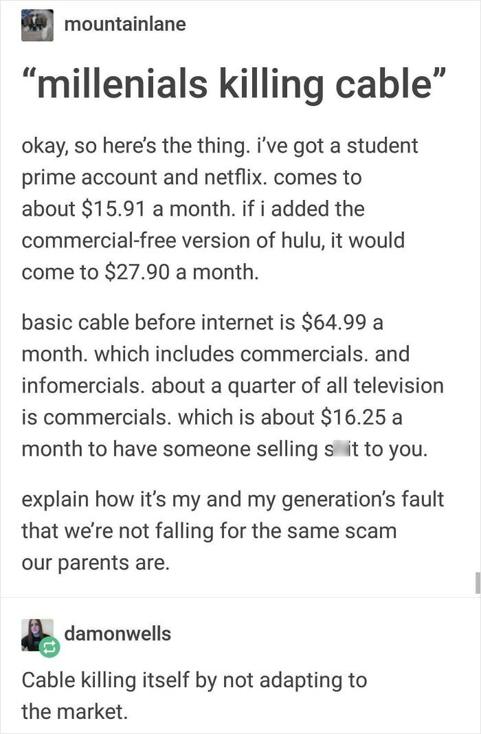 Millennials Are Killing Cable!