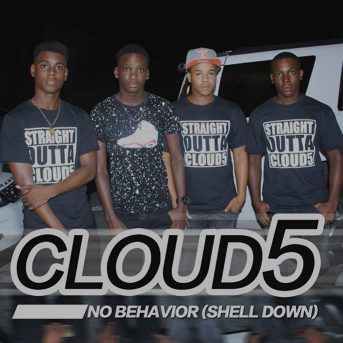 No Behavior Shell Down by Cloud 5 album cover - four black boys
