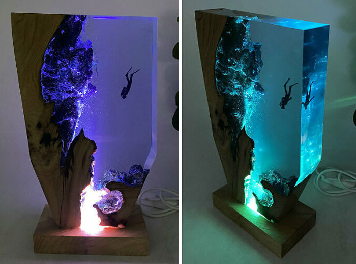 Scuba Divers' Underwater Exploration, Oc