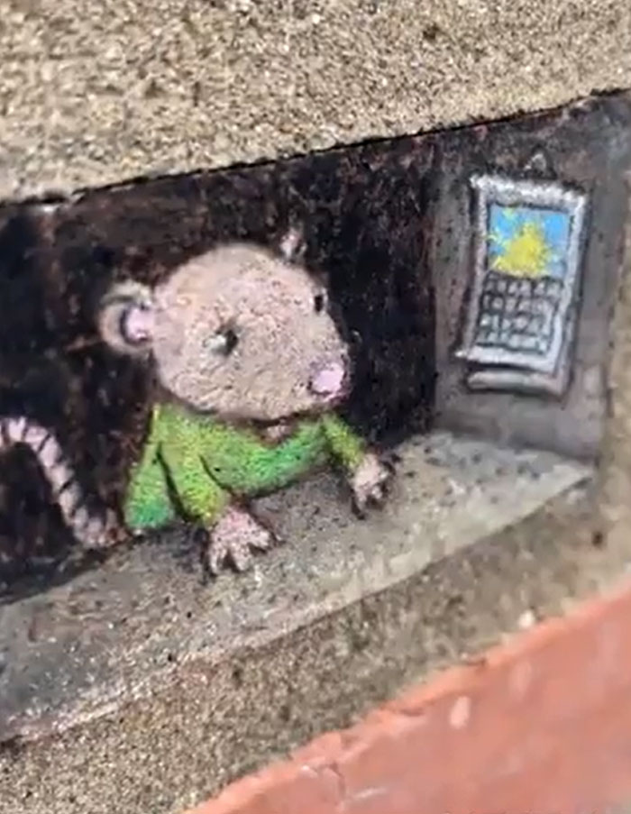 Street Art On A Brick