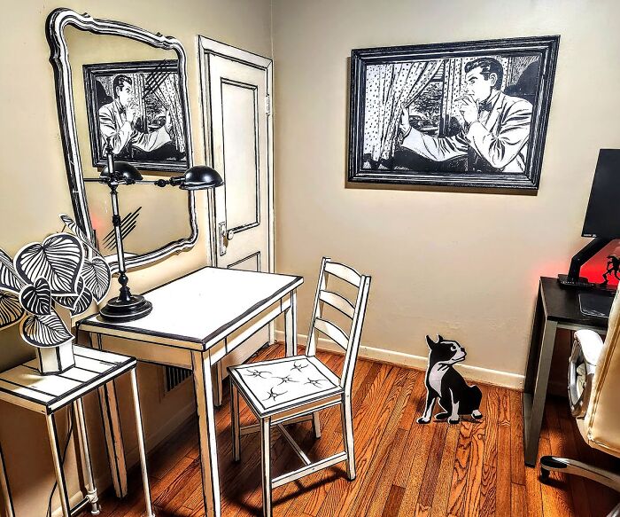 I Cartooned Half Of My Home Office