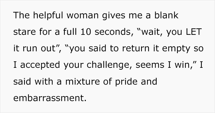 "Return The Car Empty. Done": Guy Maliciously Complies With Car Rental’s Rules "Return The Car Empty. Done": Guy Maliciously Complies With Car Rental’s Rules