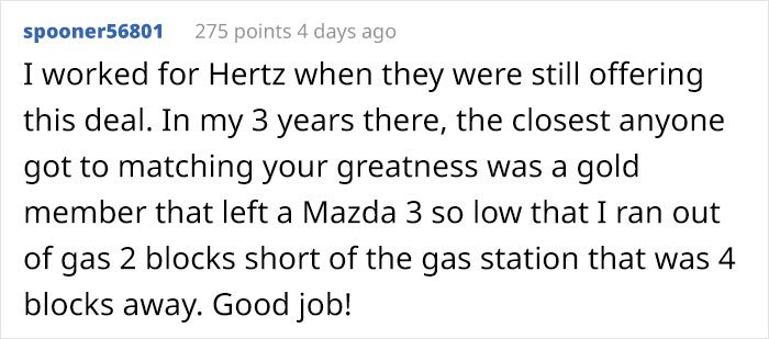 "Return The Car Empty. Done": Guy Maliciously Complies With Car Rental’s Rules "Return The Car Empty. Done": Guy Maliciously Complies With Car Rental’s Rules