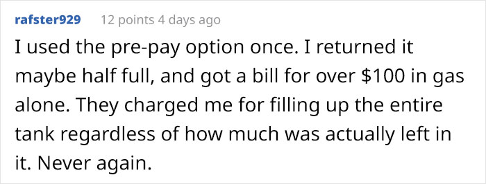 "Return The Car Empty. Done": Guy Maliciously Complies With Car Rental’s Rules "Return The Car Empty. Done": Guy Maliciously Complies With Car Rental’s Rules