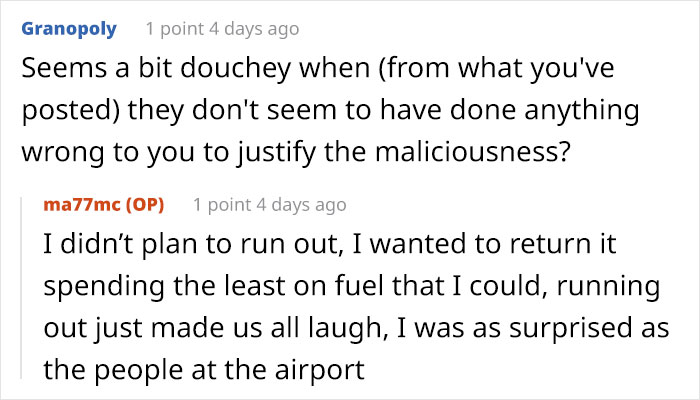 "Return The Car Empty. Done": Guy Maliciously Complies With Car Rental’s Rules "Return The Car Empty. Done": Guy Maliciously Complies With Car Rental’s Rules