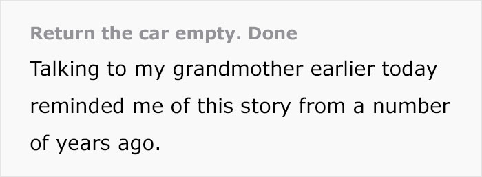 "Return The Car Empty. Done": Guy Maliciously Complies With Car Rental’s Rules "Return The Car Empty. Done": Guy Maliciously Complies With Car Rental’s Rules