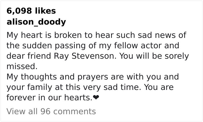 The World Is Deeply Saddened By Ray Stevenson’s Unexpected Death At Age 58 The World Is Deeply Saddened By Ray Stevenson’s Unexpected Death At Age 58
