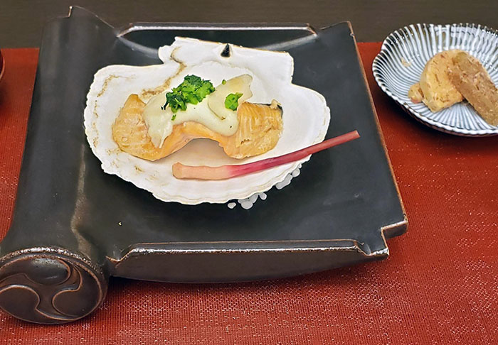 Fancy Salmon On A Shell On A Roof Tile