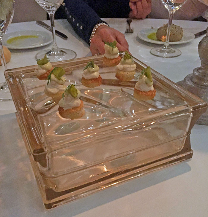 Fancy Stuff On A Glass Brick