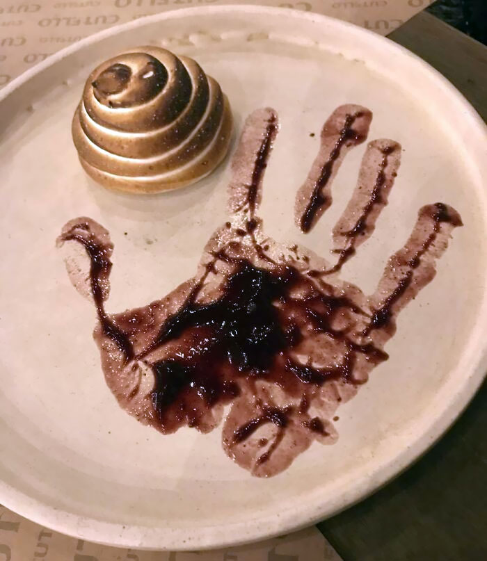 A Handful Of Raspberry Sauce At A Fancy Restaurant