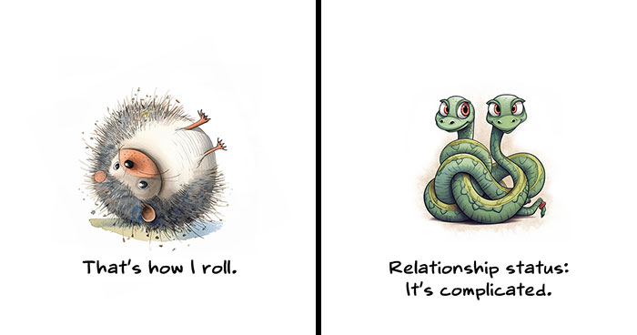 30 Illustrations I Created For My Book Called “100 Sassy Animals”