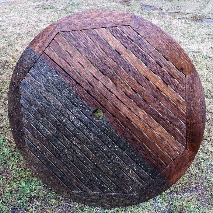 Power-Washed This Outdoor Table