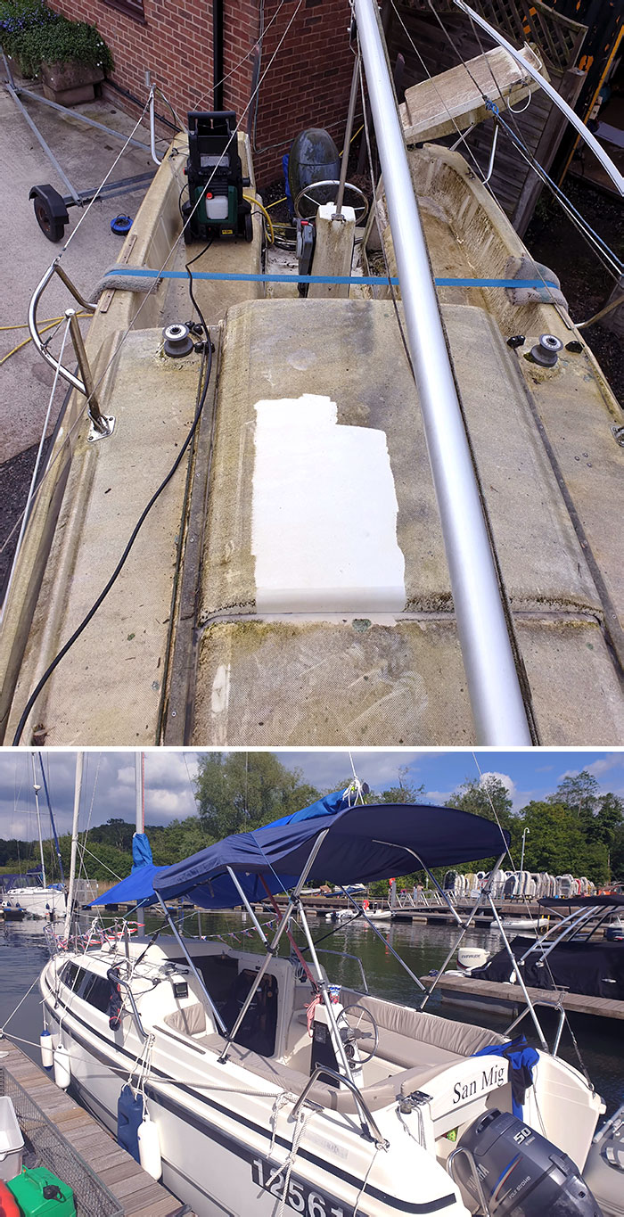 Compré un velero que llevaba 15 años sin usarse. Nada que una buena limpieza no pueda arreglar