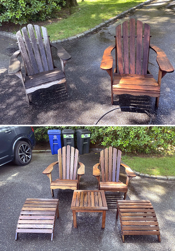 Power-Washed The Hell Out Of These Chairs