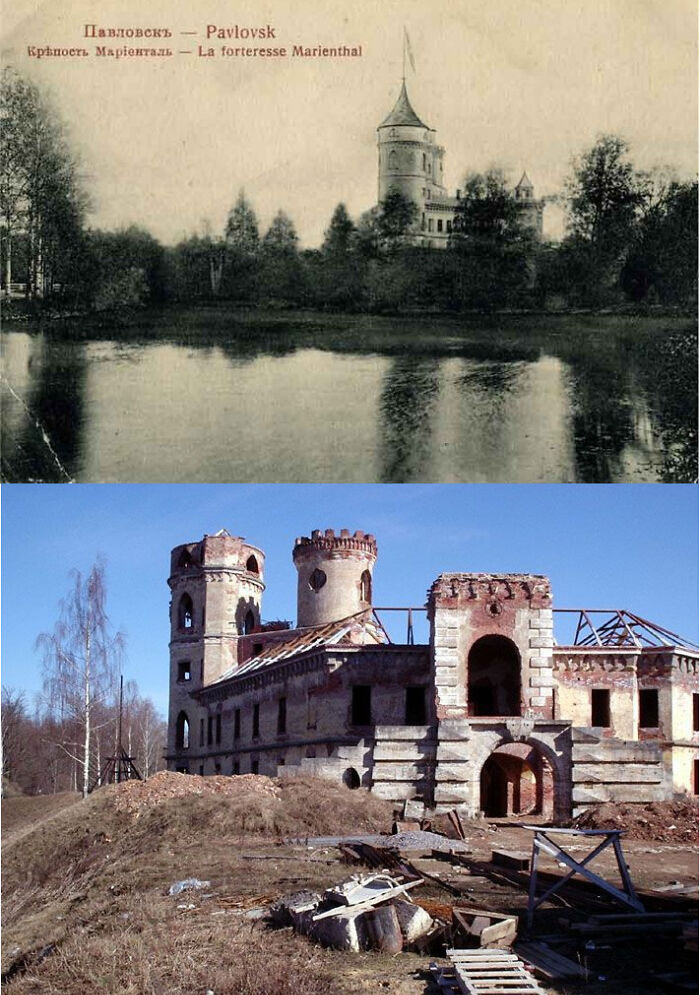 "Castle" Marienthal, Pavlovsk, Russia. The 18th Century Building Was Restored By A Local Businessman And Is Used As A Hotel