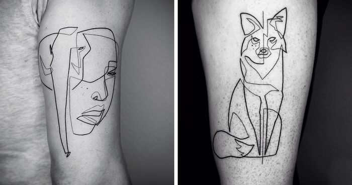 This Artist Creates Captivating Tattoos Using A Single Line (35 Pics)