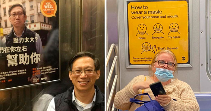 30 Of The Funniest Photos Of People Sitting Under Subway Signs That Resemble Them, As Shared On ‘Subway Creatures’