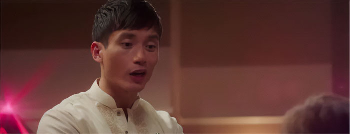 Jason wearing white shirt 