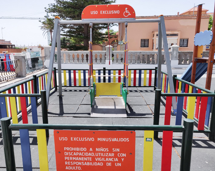 This Is A Special Swing Designed For Kids In Wheelchairs