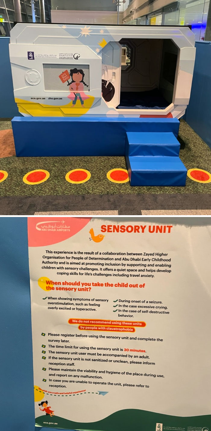 The Children's Play Area At Abu Dhabi International Airport Has A Sensory Deprivation Chamber