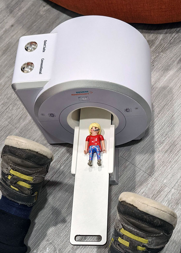 They Make Mini Replica MRI Machines, Complete With Noises, To Prepare Children For Their Scan