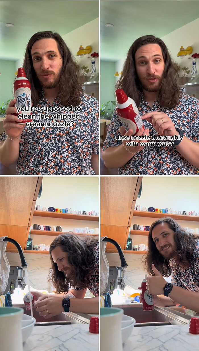 Rinse The Wipped Cream Nozzle