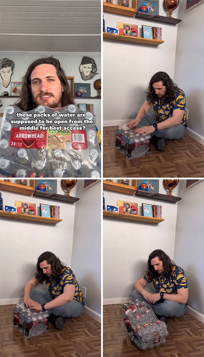 These Packs Of Water Are Supposed To Be Open From The Middle For Best Access