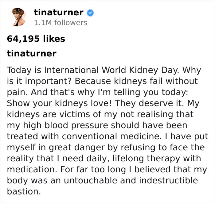 Tina Turner Shared Her Biggest Regret In An Ominous Instagram Post Just 2 Months Before Her Passing
