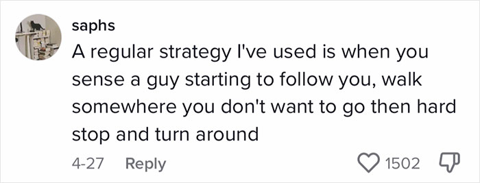 TikTok User Says The Most Powerful Tool Against Creepy Men Is Your Body Language, And 18 Others Chime In With Their Tips