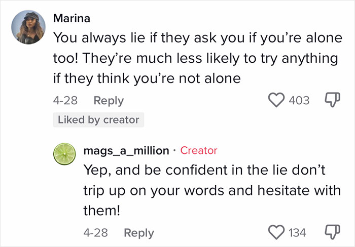 TikTok User Says The Most Powerful Tool Against Creepy Men Is Your Body Language, And 18 Others Chime In With Their Tips
