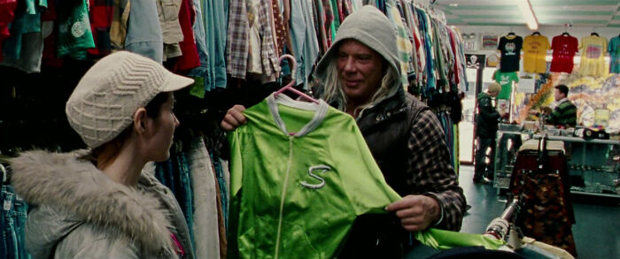 Randy and Cassidy in the thrift store 