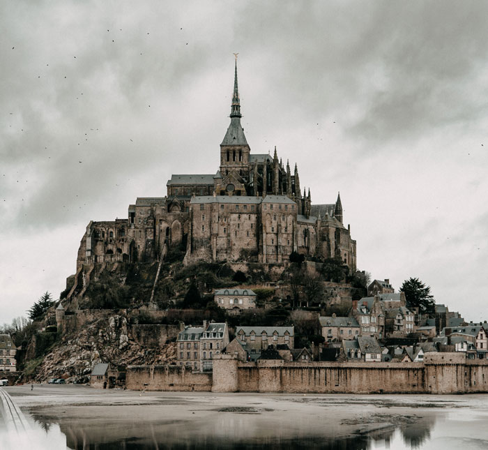 Massive castle on an island 