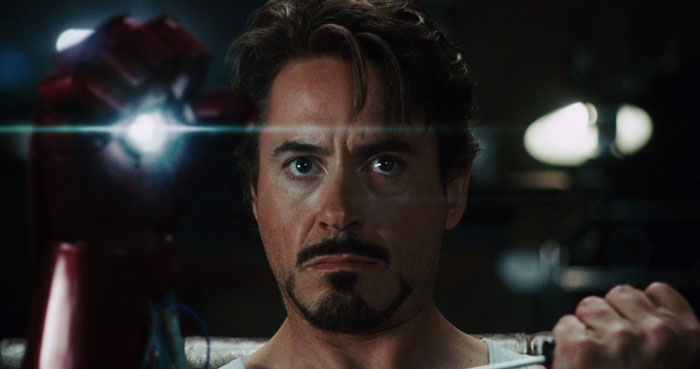 Robert Downey Jr looking straight 