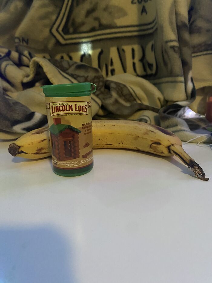 Banana For Scale: Lincoln Logs, Not Assembled Because I Had No Time
