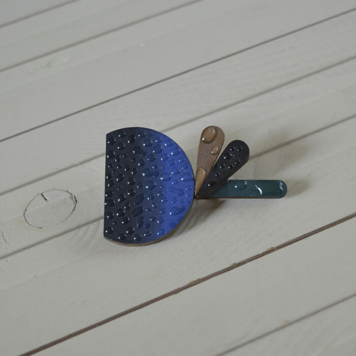 Handmade Wooden Brooch