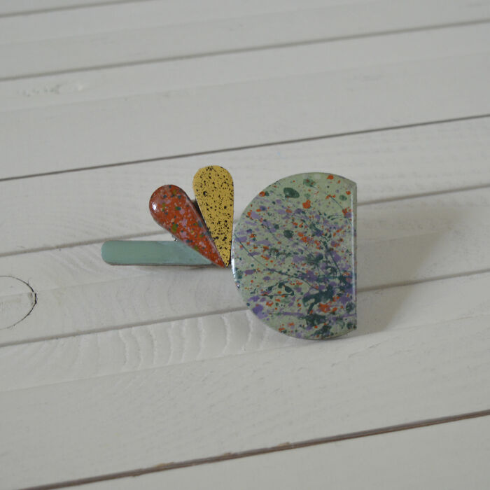 Handmade Wooden Brooch