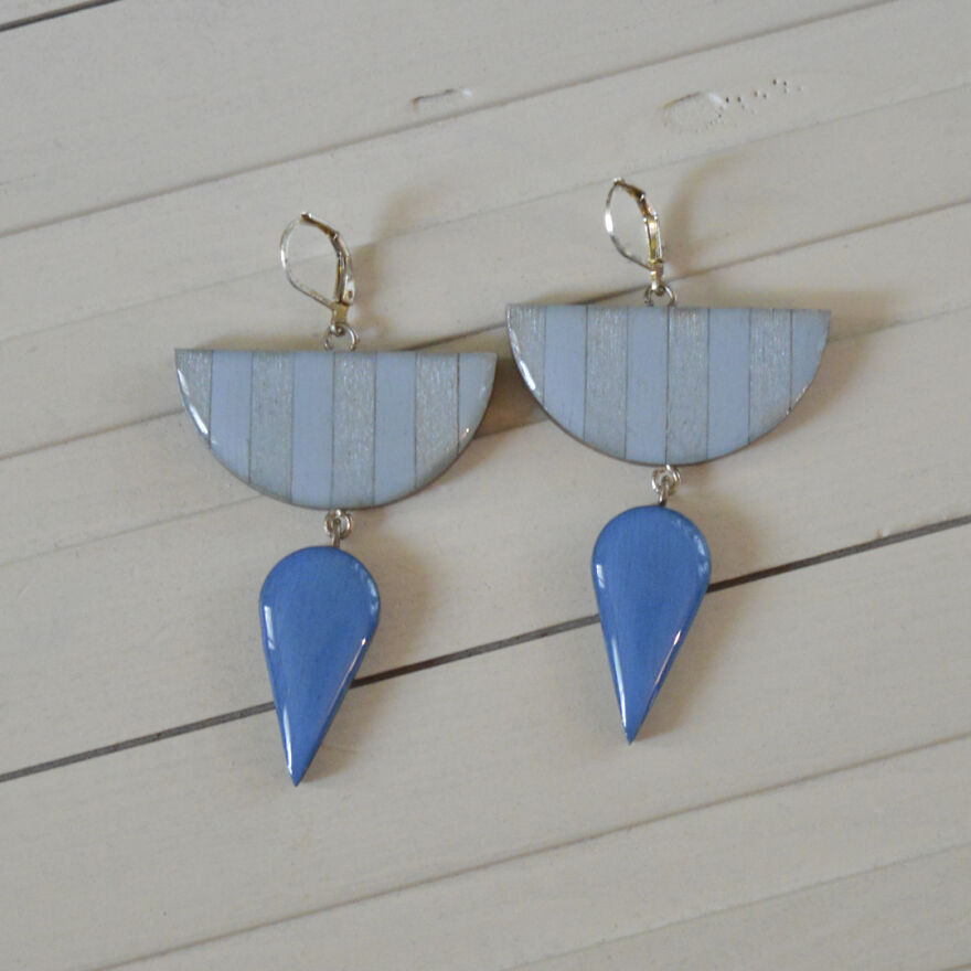 Geometric Wooden Earrings