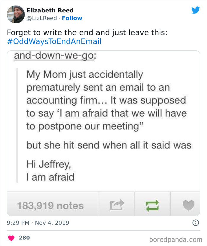 Odd Ways To End An Email