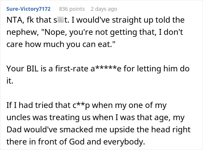 Sister's Family Tries Shaming Man For Not Paying $190 For Their Son's Steak, Despite The Man Warning The Boy Not To Order It Sister's Family Tries Shaming Man For Not Paying $190 For Their Son's Steak, Despite The Man Warning The Boy Not To Order It