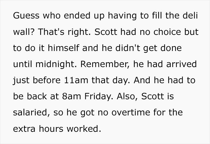 "Enjoy Staying Late To Do My Job&rdquo;: Deli Worker Maliciously Complies, Leaving Manager To Suffer The Consequences