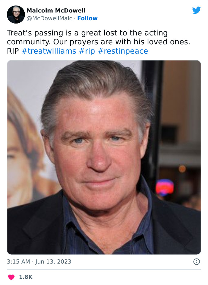 Actor Treat Williams Passes Away At 71 Following Motorcycle Crash