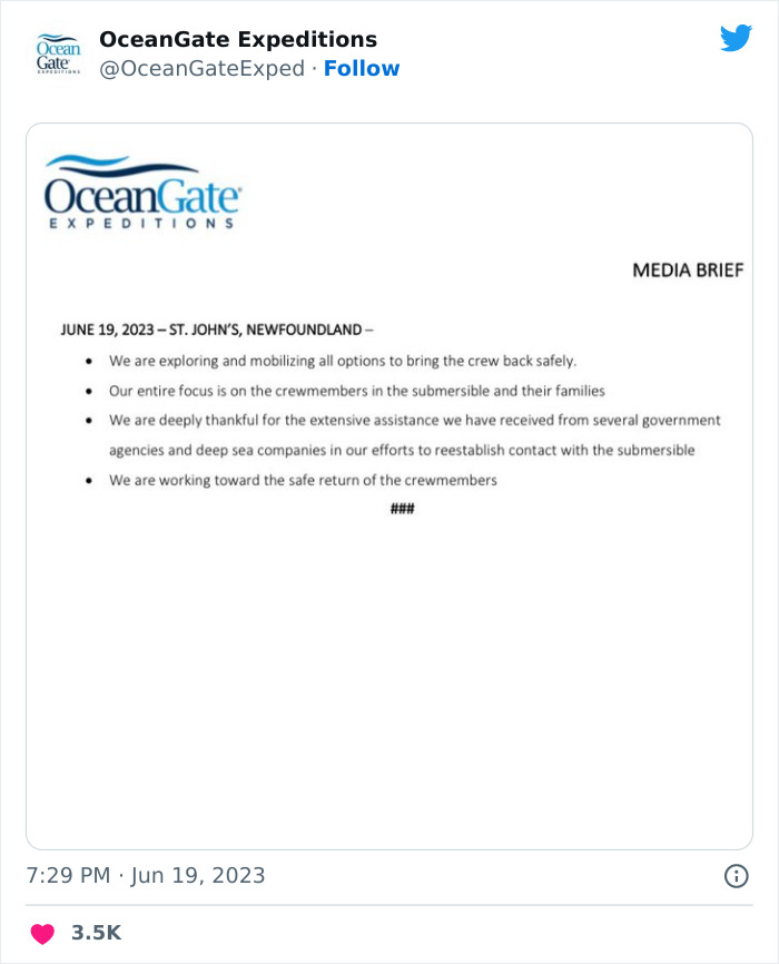 &ldquo;Banging&rdquo; Noises Detected Every 30 Minutes In Desperate Search For Titanic Tour Sub - Reporter Who Previously Rode It Says There Were &lsquo;Many Red Flags&rsquo;