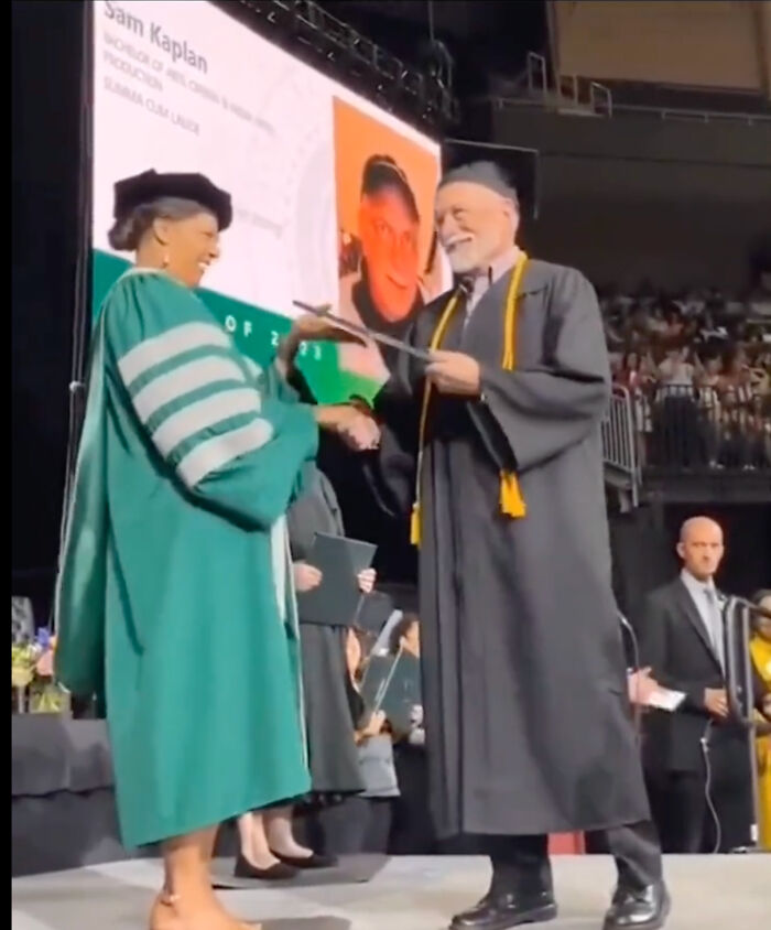 Proud Mum, 99, Witnesses First Of Her Seven Children Graduate College at 72