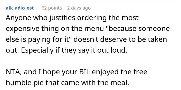 Sister's Family Tries Shaming Man For Not Paying $190 For Their Son's Steak, Despite The Man Warning The Boy Not To Order It Sister's Family Tries Shaming Man For Not Paying $190 For Their Son's Steak, Despite The Man Warning The Boy Not To Order It